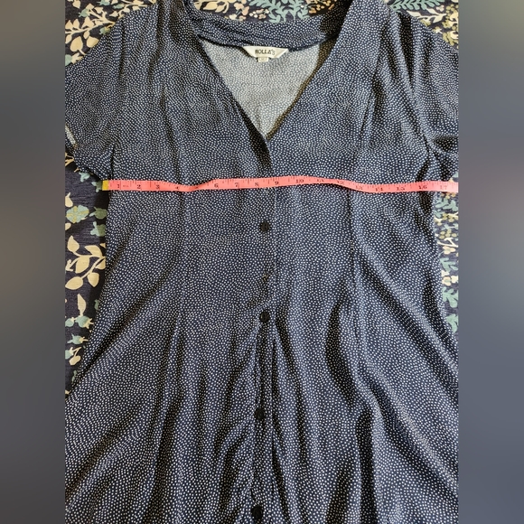 Rolla's Milla Navy Blue Polkadot Patterned Dress Women's Medium - Picture 7 of 8